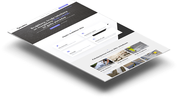 Мокап дизайна сайта компании SIA AMBRU